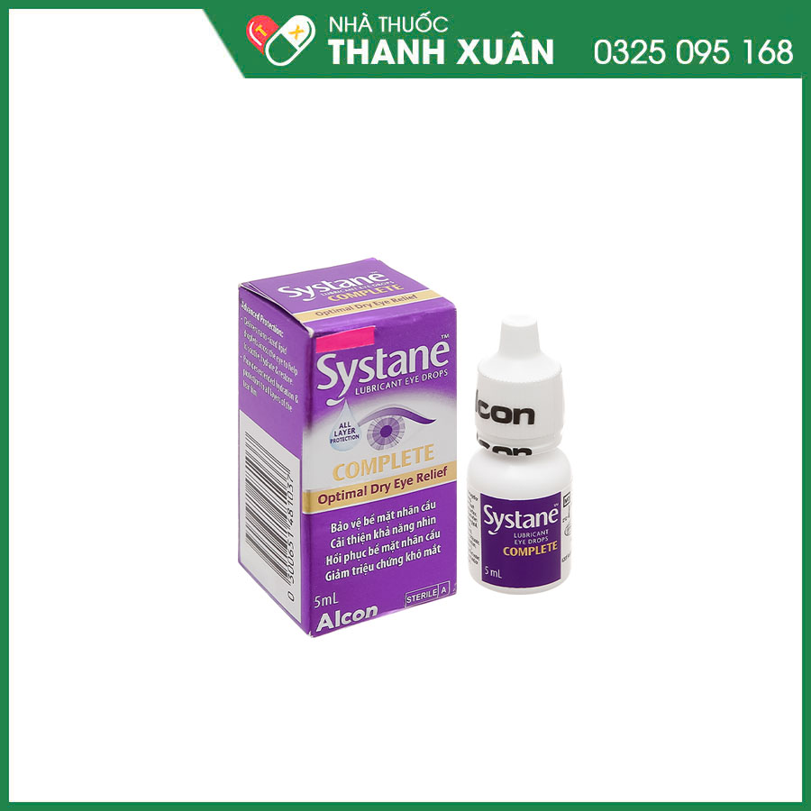Systane Complete làm giảm tạm thời các triệu chứng rát và kích ứng do khô mắt
